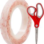 Scotch Clear Self-Mating Reclosable Fastener 250, 1” x 10’ Ft with Scissors for DIY, Pedal Boards, Home, Office, Frames